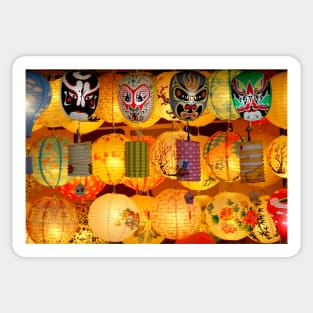 Chinese Lanterns on Display Sticker